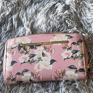 Steve Madden Floral Pink Wristlet Wallet